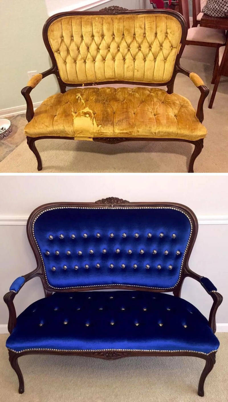 13. Uredila sam staru fotelju