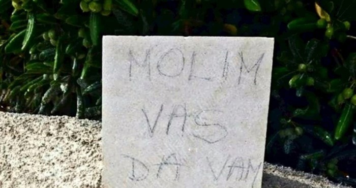 Dalmatinac je na pijesak pred svojom kućom postavio urnebesno sročenu molbu i nasmijao mnoge