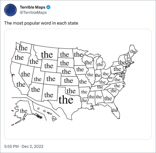 15. Najpopularnija riječ u svakoj saveznoj američkoj državi