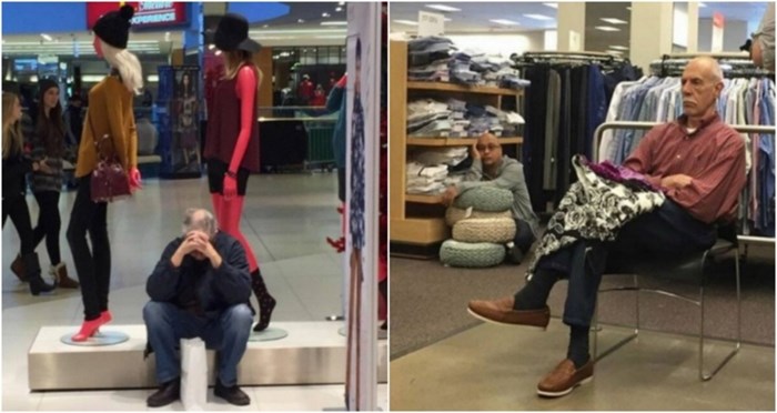 20+ smiješnih slika koje pokazuju kako se muškarci osjećaju kad ih žene odvuku u shopping