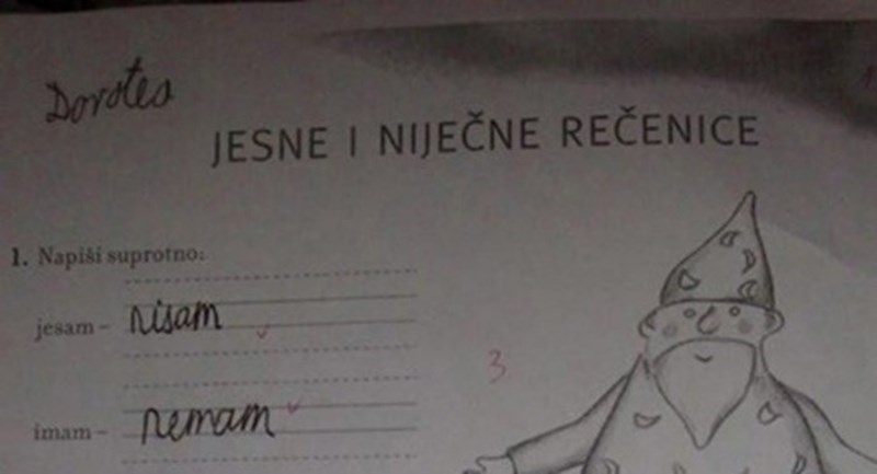 Odgovor učenice izaziva lavinu reakcija na mrežama, ono kad dijete zna hrvatski bolje od učiteljice