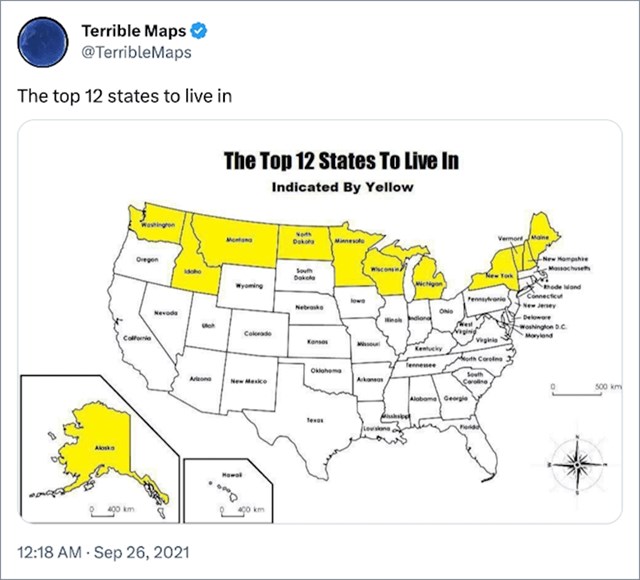 18. Top 12 saveznih američkih država za život