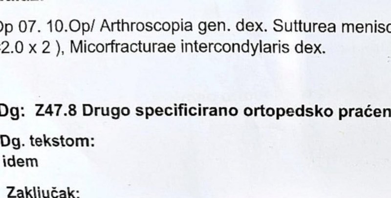 Detalj u nalazu koji je izdao ortoped nasmijao je cijelu Hrvatsku, fotka je odmah postala hit