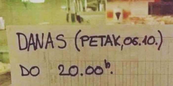 Poruka na vratima jedne trgovine izazvala je salve smijeha na Fejsu, odmah ćete vidjeti zašto