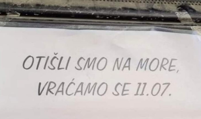 Na izlogu zlatarne u Srbiji osvanula je urnebesna obavijest o godišnjem odmoru, fotka je hit