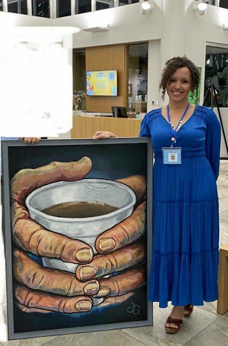 16. Trijezna sam dvije godine. Tome u čast naslikala sam ovu sliku za našu terapijsku grupu.