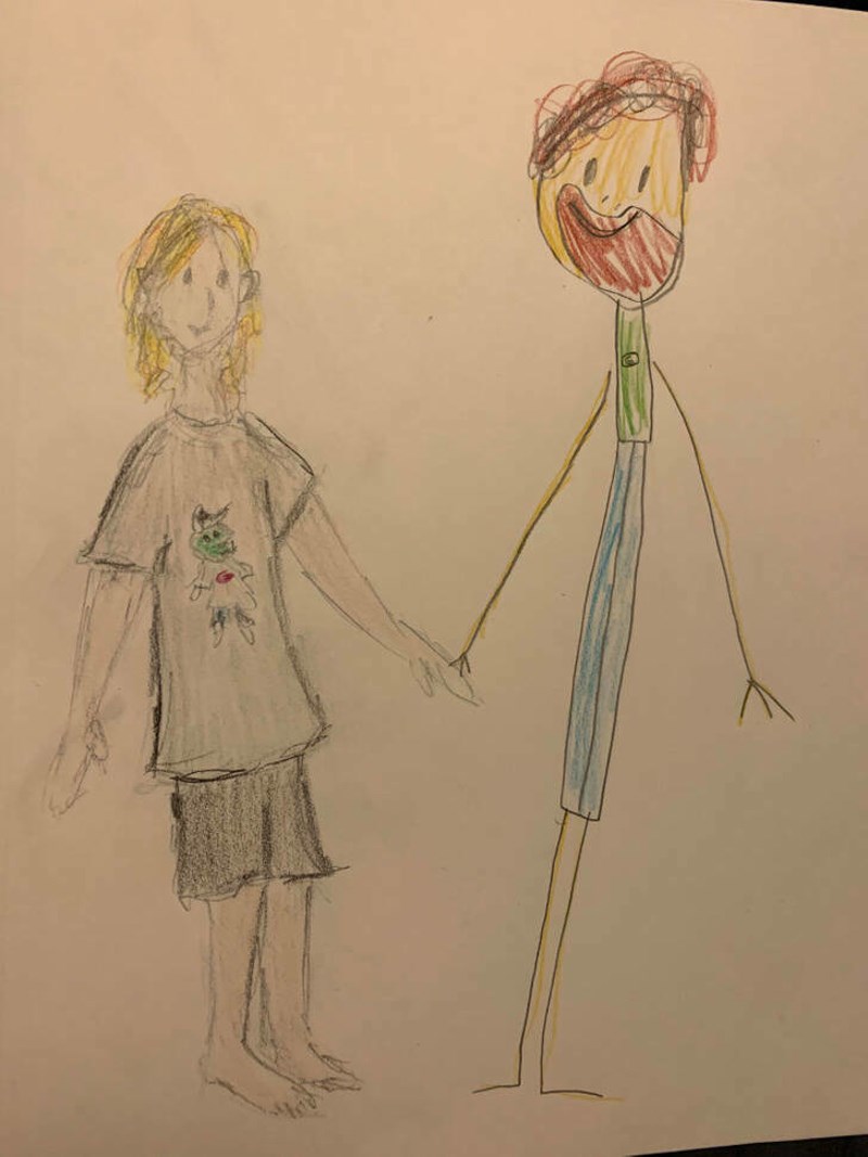 8. Ovako se moja 6- godišnja kći i ja međusobno crtamo