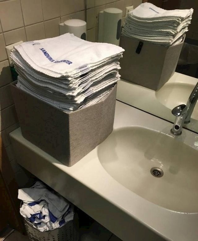 WC shopping centra u norveškoj ima ručnike umjesto papirnatih maramica