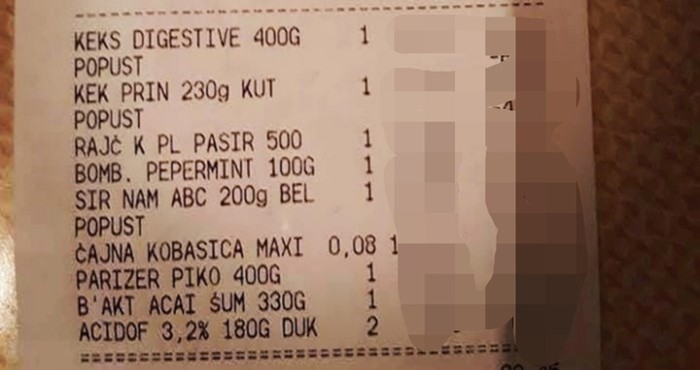 Račun iz jedne trgovine nasmijao je tisuće ljudi, morate vidjeti zašto