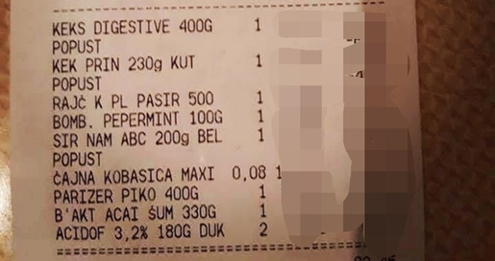 Račun iz jedne trgovine nasmijao je tisuće ljudi, morate vidjeti zašto