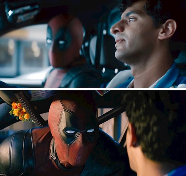 U filmu "Deadpool 2" nestaje i pojavljuje se buket u sceni razgovora taksista i Deadpoola.