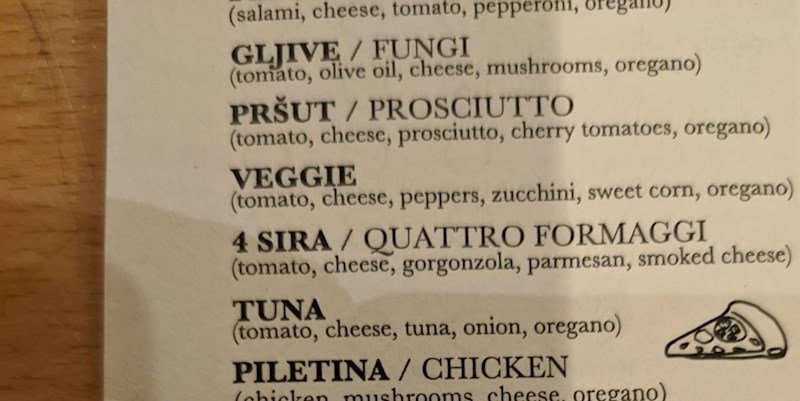 Netko je na jelovniku jednog splitskog restorana primijetio urnebesnu grešku, morate vidjeti