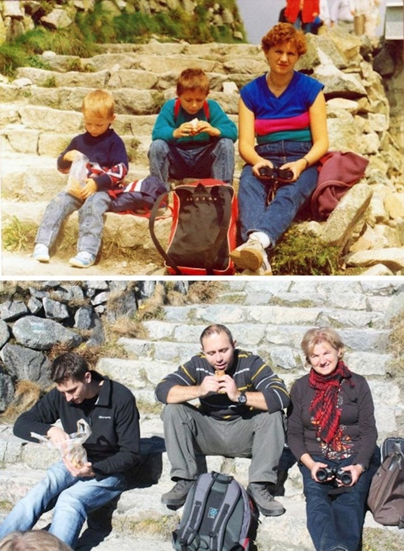 1. Rekreirali smo fotku s obiteljskog izleta