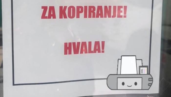 Fotka natpisa u jednoj zagrebačkoj kopiraoni teški je hit na mrežama, morate vidjeti