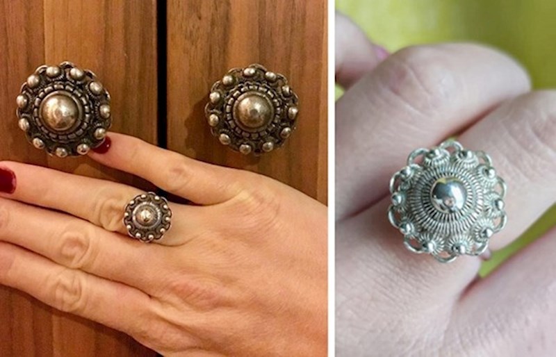1. Njezin prsten izgleda kao ručka na ormaru u jednom apartmanu