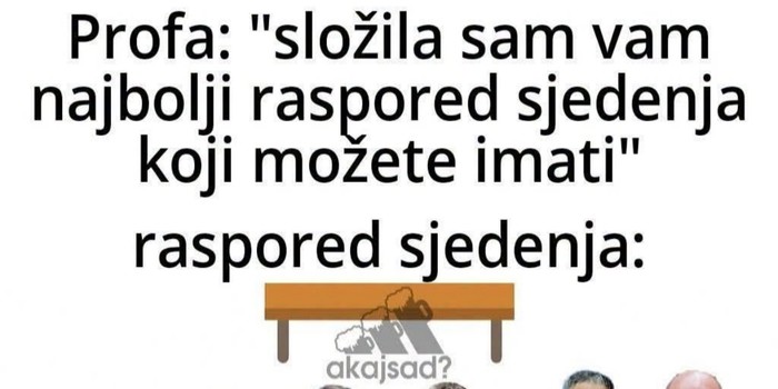 Fora o rasporedu sjedenja koji odrede profesorice hit je na Fejsu, odmah ćete vidjeti zašto