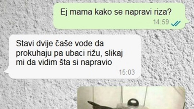 Mama je sinu dala upute kako skuhati rižu, on ju je šokirao fotkom koju je slikao u kuhinji