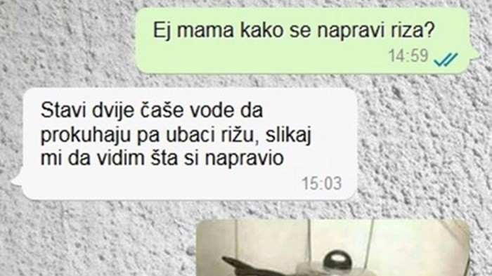 Mama je sinu dala upute kako skuhati rižu, on ju je šokirao fotkom koju je slikao u kuhinji