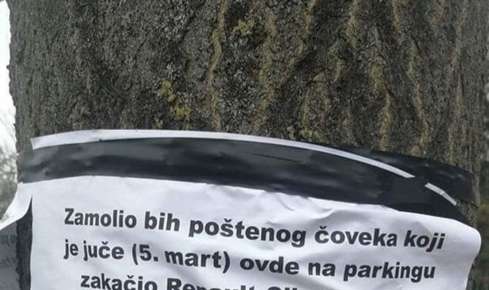 Na parkingu u Srbiji osvanula je nesvakidašnja poruka, fotka je brzinom munje obišla cijeli Balkan