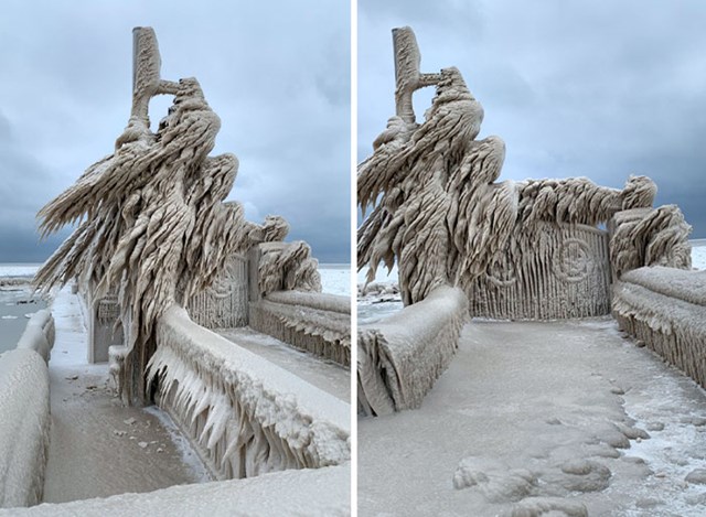13. Umjetničko djelo nastalo od leda, pijeska i vjetra