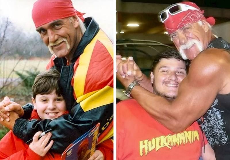 7. Rekreacija njihove najdraže fotke iz mlađih dana