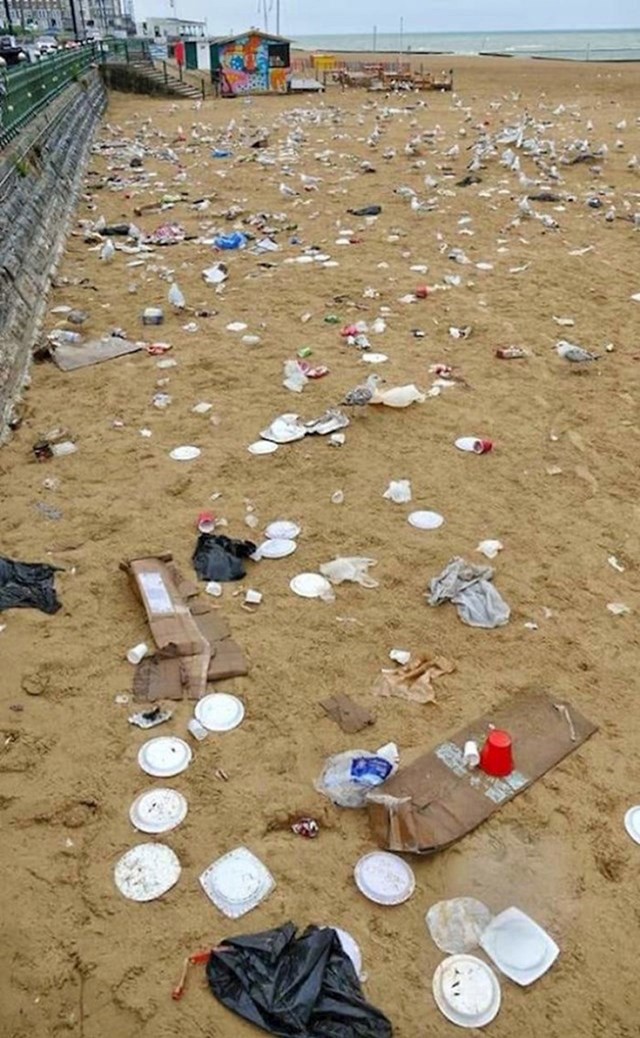 Plaža Margate nakon što su turisti otišli