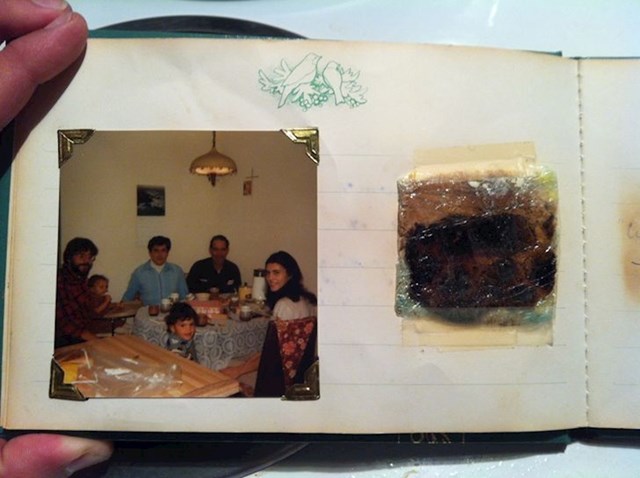 13. "U našem obiteljskom albumu nalazi se komad torte star 34 godine."