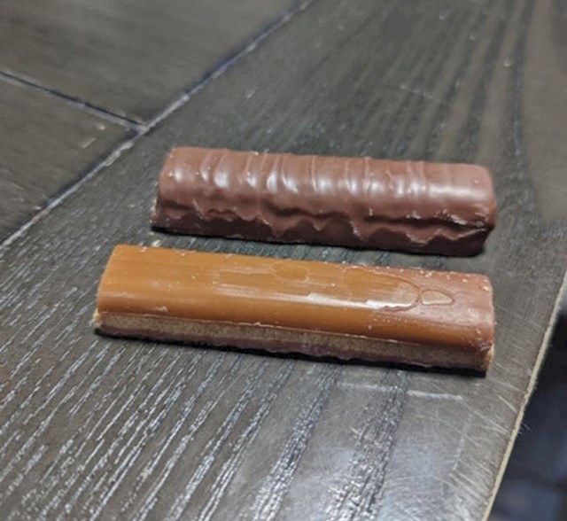 11. "Dobio sam Twix koji nije preliven čokoladom!"
