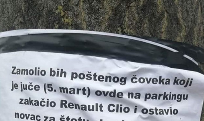 Poruka s jednog parkirališta u Srbiji oduševila je cijeli Balkan, odmah će vam vratiti vjeru u ljude