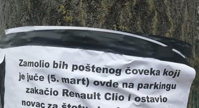 Poruka s jednog parkirališta u Srbiji oduševila je cijeli Balkan, odmah će vam vratiti vjeru u ljude