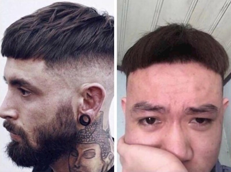 8. "Frizura koju sam tražio i frizura koju sam dobio."