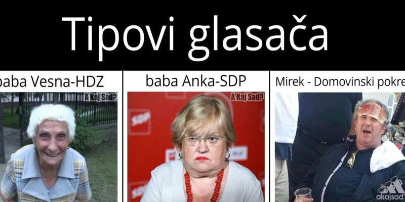 Fora o tipovima birača u Hrvatskoj oduševila je ljude na Fejsu, morate vidjeti ovaj apsolutni hit