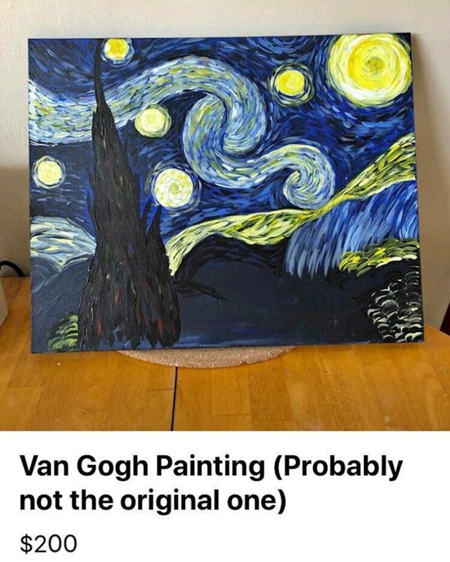11. "Vjerojatno" kopija Van Goghove poznate slike