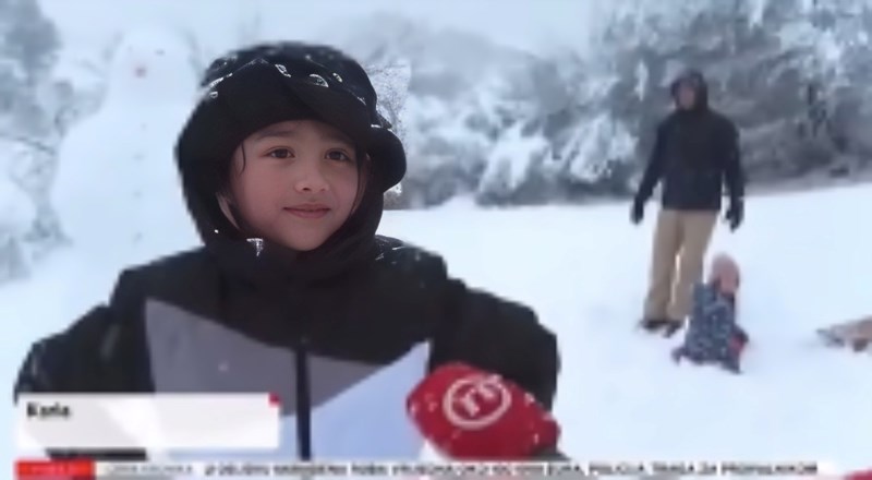 Pitali su djevojčicu zašto voli snijeg, ono što je izvela nakon odgovora nasmijalo je cijelu zemlju