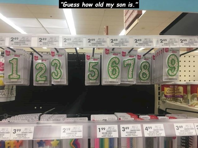 7. Pogodite koliko moj sin ima godina