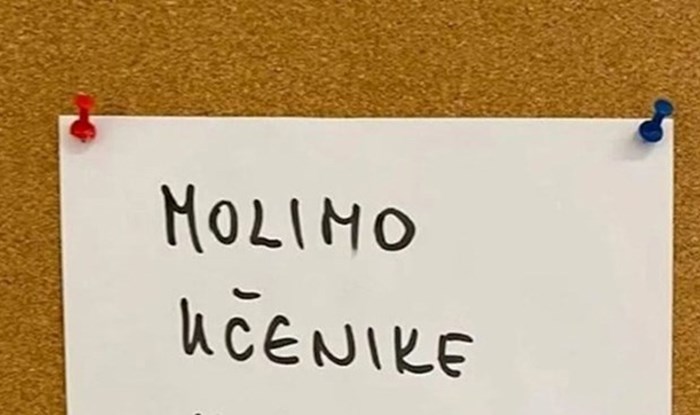 Učitelji iz jedne škole negdje u Dalmaciji ostavili neobičnu poruku učenicima, fotka je hit na Fejsu
