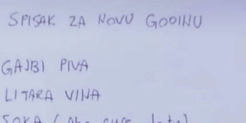 Muškarac je sastavio bizaran spisak potrepština za doček Nove, fotka je obišla cijelu regiju