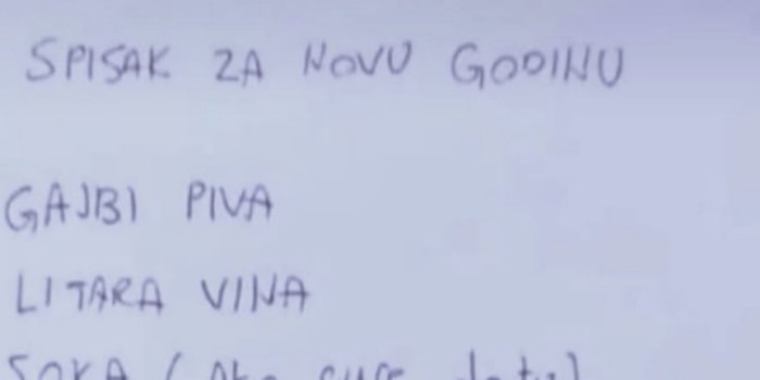 Muškarac je sastavio bizaran spisak potrepština za doček Nove, fotka je obišla cijelu regiju