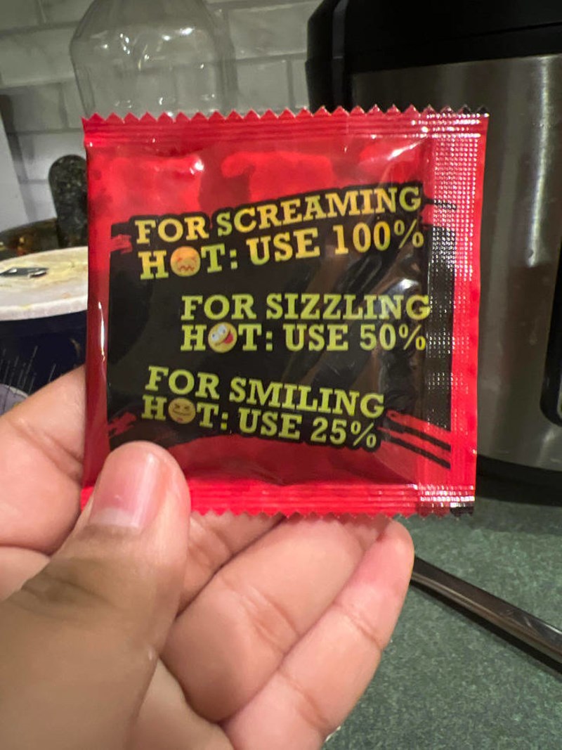 8. Začin na kojem piše koliko ga trebate staviti da postignete određenu ljutoću