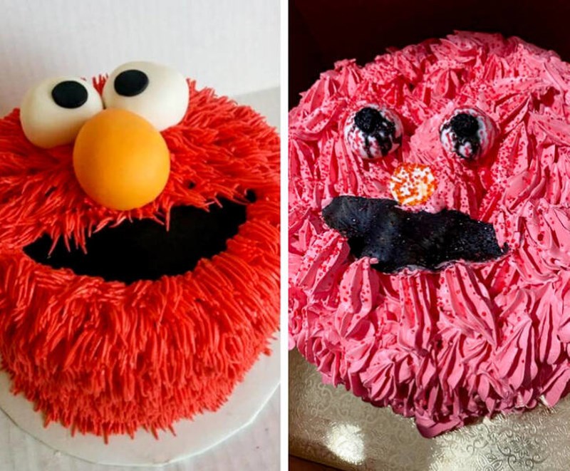 1. Torta koju smo naručili i torta koja nam je dostavljena 🙄