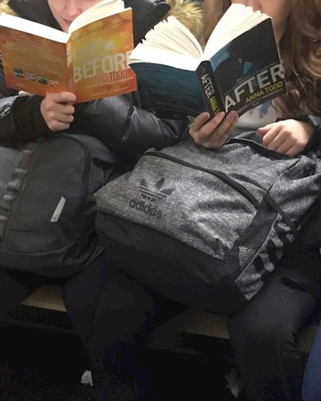 Jedan čita "Prije", a drugi "Poslije"