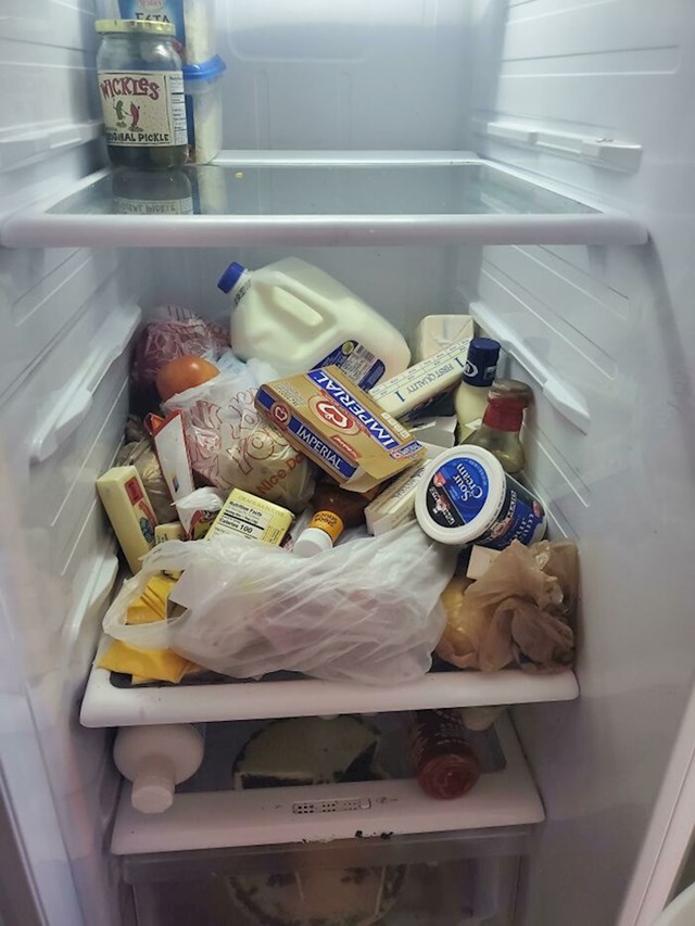 3. Moj cimer doslovno samo pobaca svoje namirnice u frižider kad dođe iz dućana.