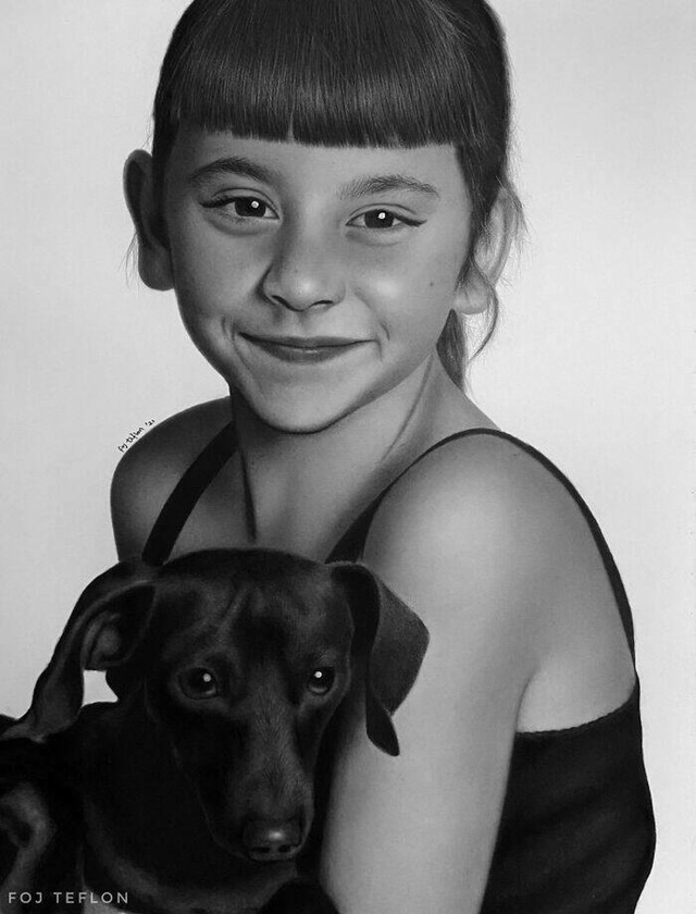 2. Portret koji sam napravila običnom olovkom