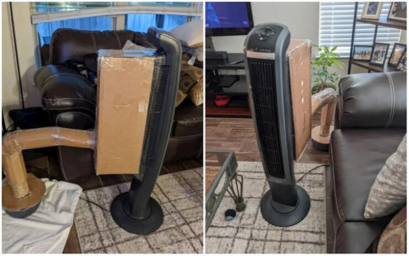 4. "Klima mi se pokvarila usred toplinskog vala pa sam morao improvizirati"