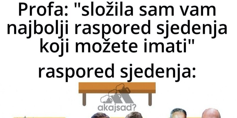 Foru o rasporedu sjedenja u školi lajkalo je preko 5 tisuća ljudi na FB-u, morate vidjeti ovaj hit