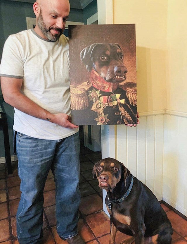 16. Poklonila mu je portret njegovog najdražeg bića na svijetu