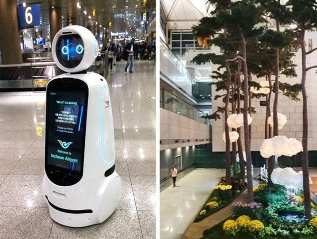 10. Zračna luka u Seoulu ne samo da izgleda fantastično, već ima i robote koji pomažu putnicima da se lakše snađu