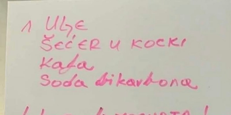 Žena je mužu napisala spisak za kupovinu i na kraju dodala urnebesnu opasku, fotka je hit u regiji