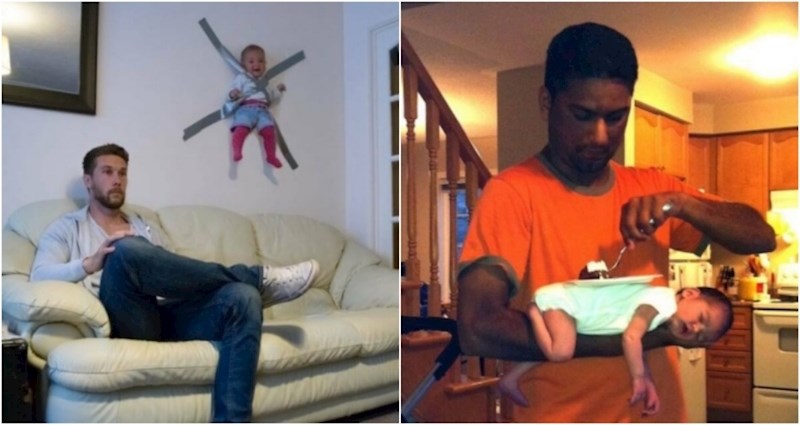 25 smiješnih slika koje pokazuju što se dogodi kad djeca ostanu sama s očevima