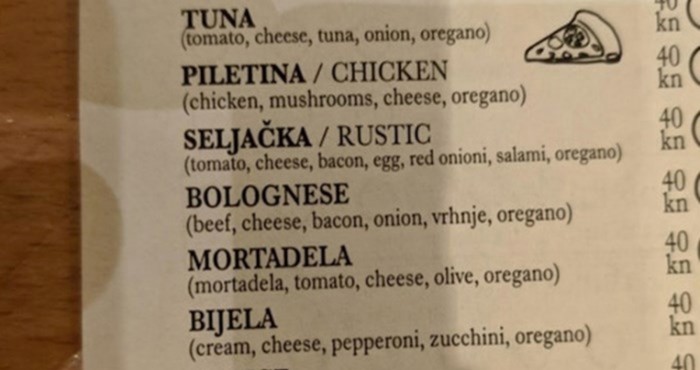 Netko je na jelovniku jednog splitskog restorana primijetio urnebesnu grešku, morate vidjeti